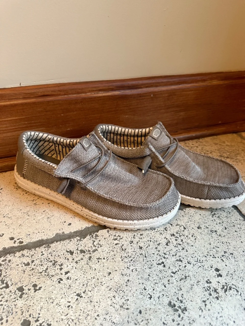 HEYDUDE Wally Gray Slip-On Shoes